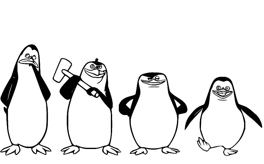 Penguins of Madagascar Coloring Pages 16