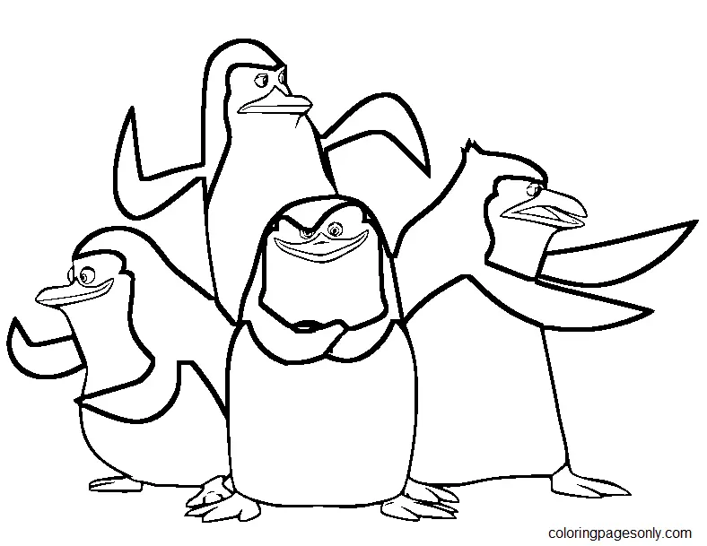 Pinguinos De Madagascar Para Colorear 22
