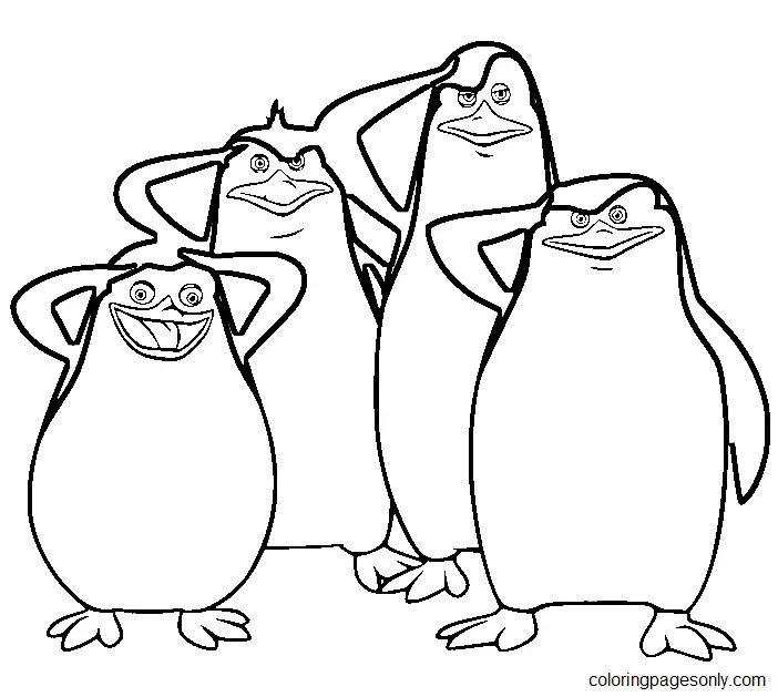 Pinguinos De Madagascar Para Colorear 7