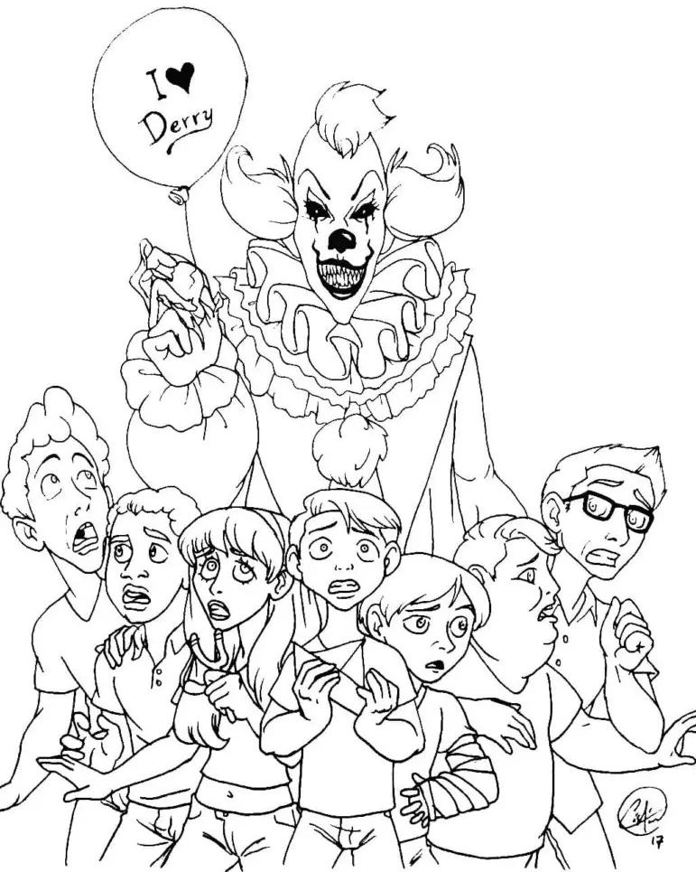 Desenhos de Pennywise Para Colorir 44
