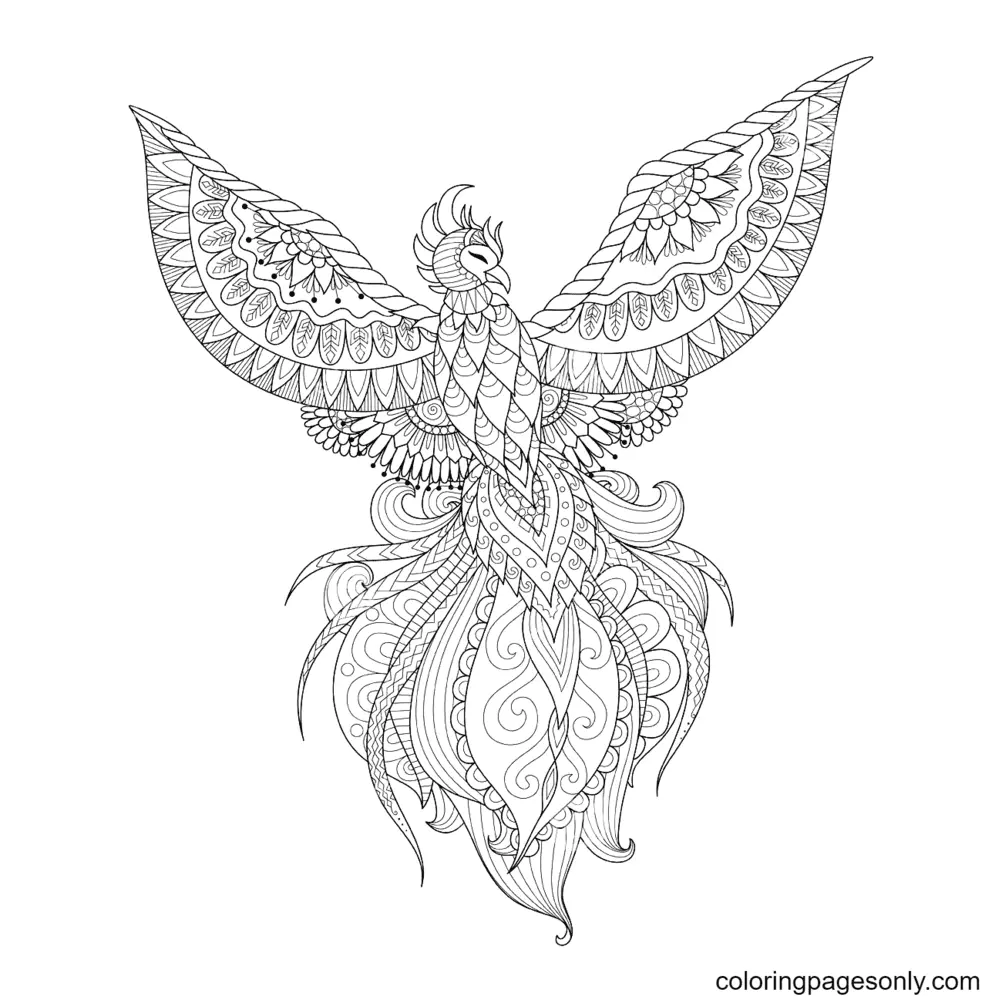 Phoenix Coloring Pages 19