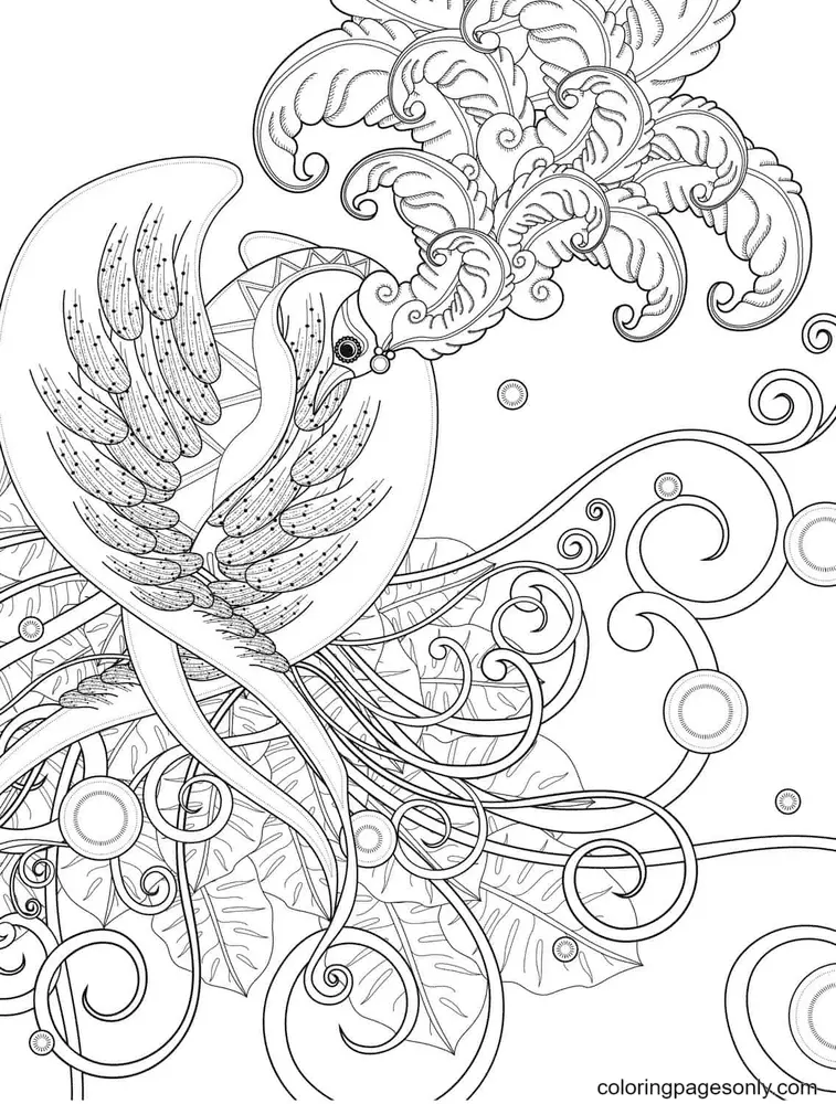 Phoenix Coloring Pages 21