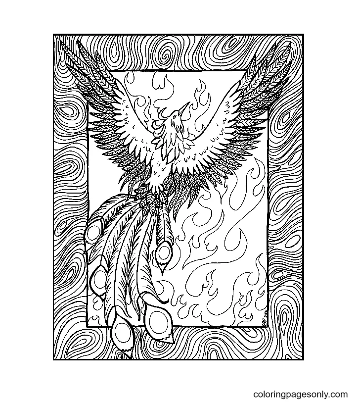 Phoenix Coloring Pages 24
