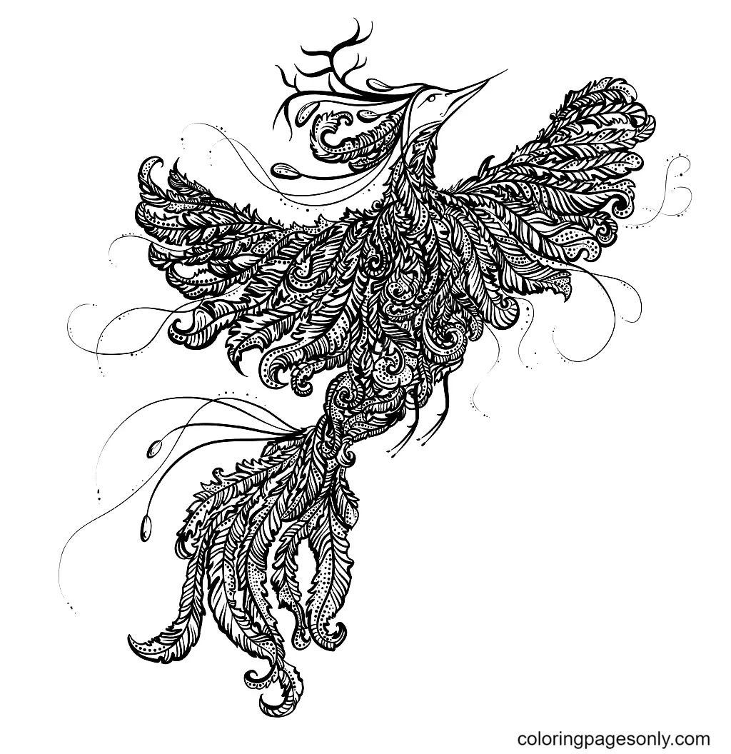 Fenix Para Colorear
