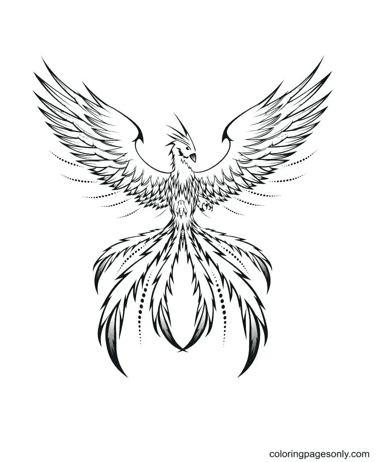 Phoenix Coloring Pages 5
