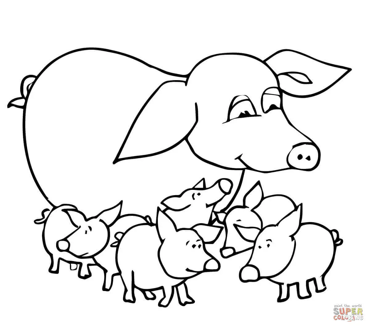 Desenhos de Porco Para Colorir 26