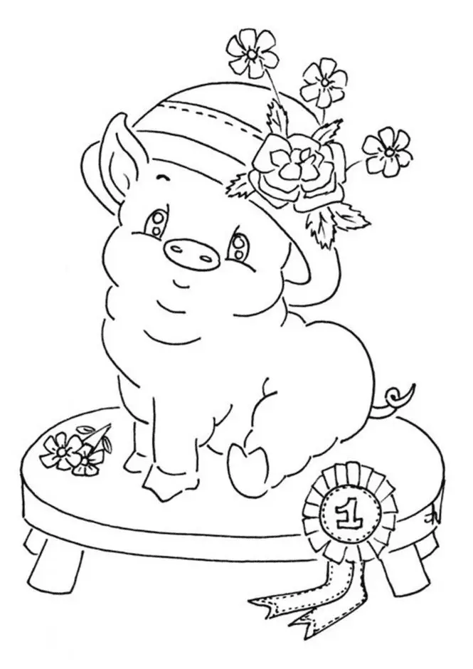 Desenhos de Porco Para Colorir 31