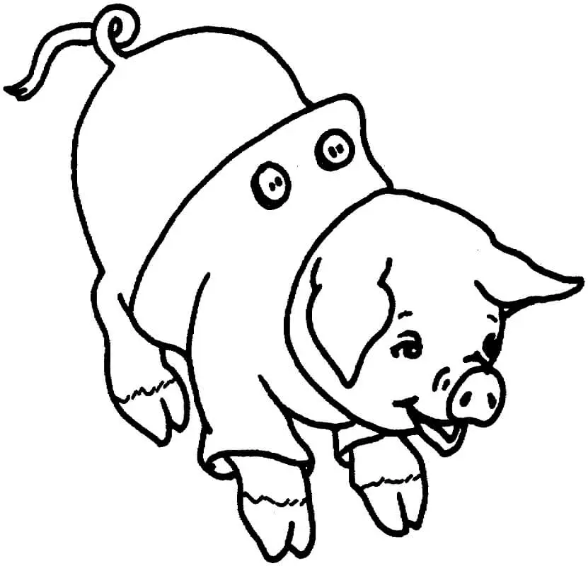 Desenhos de Porco Para Colorir 46