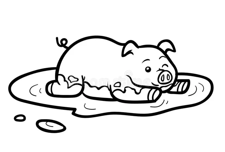Desenhos de Porco Para Colorir 6