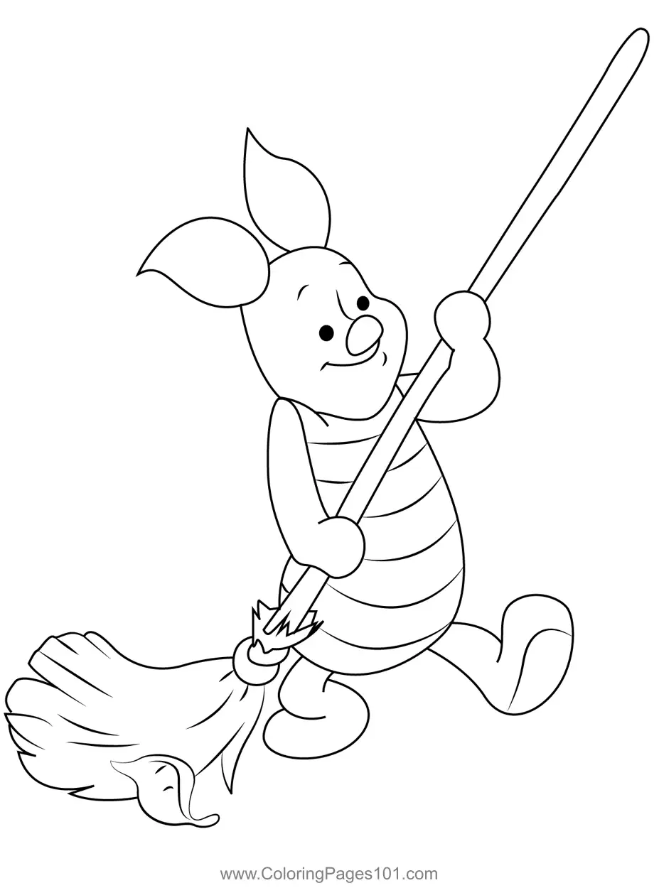 Piglet para Colorear 1