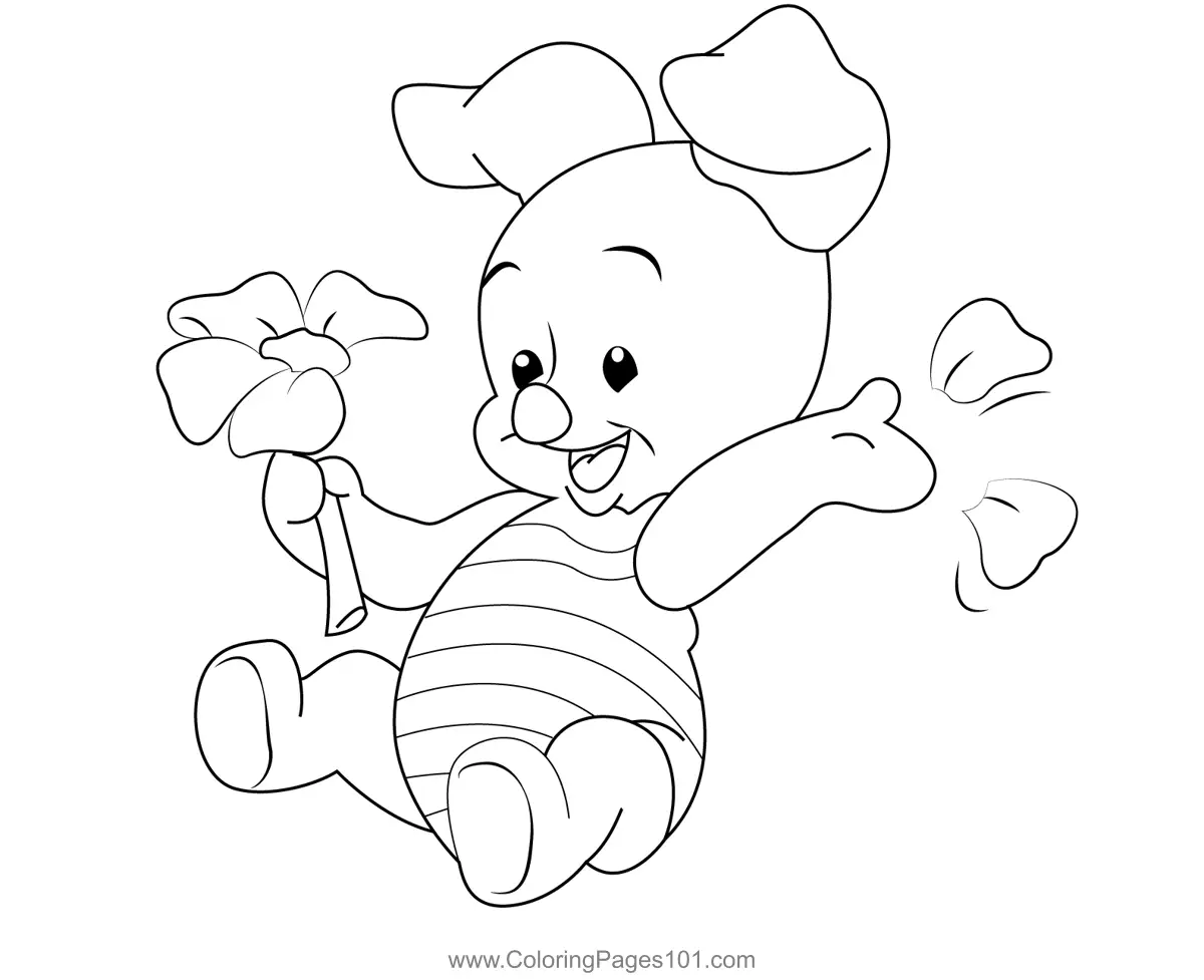 Piglet para Colorear 7