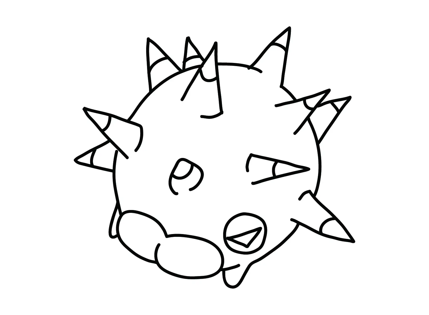 Pincurchin Para Colorear 5