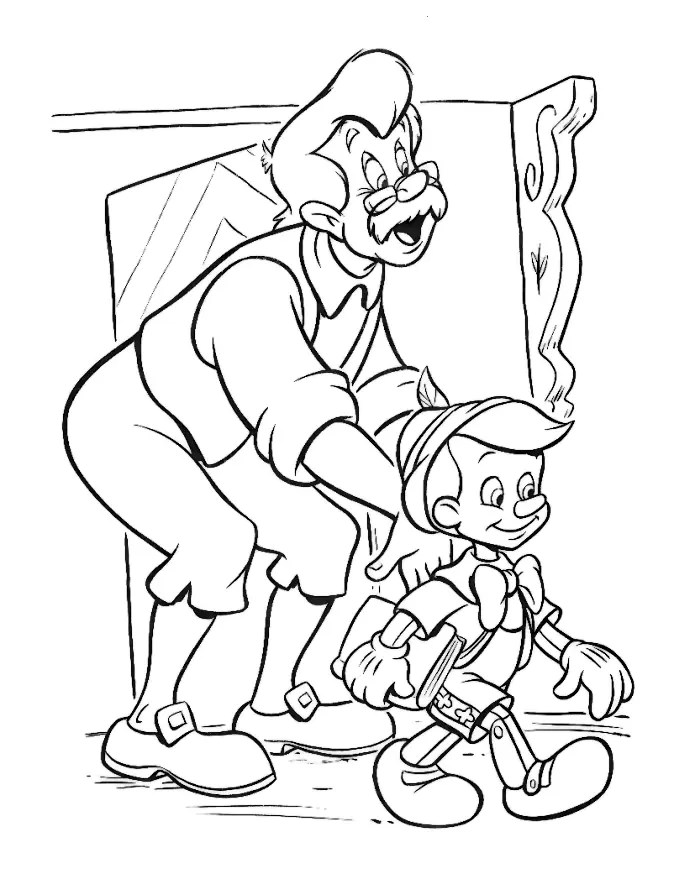 Pinocchio Ausmalbilder 12