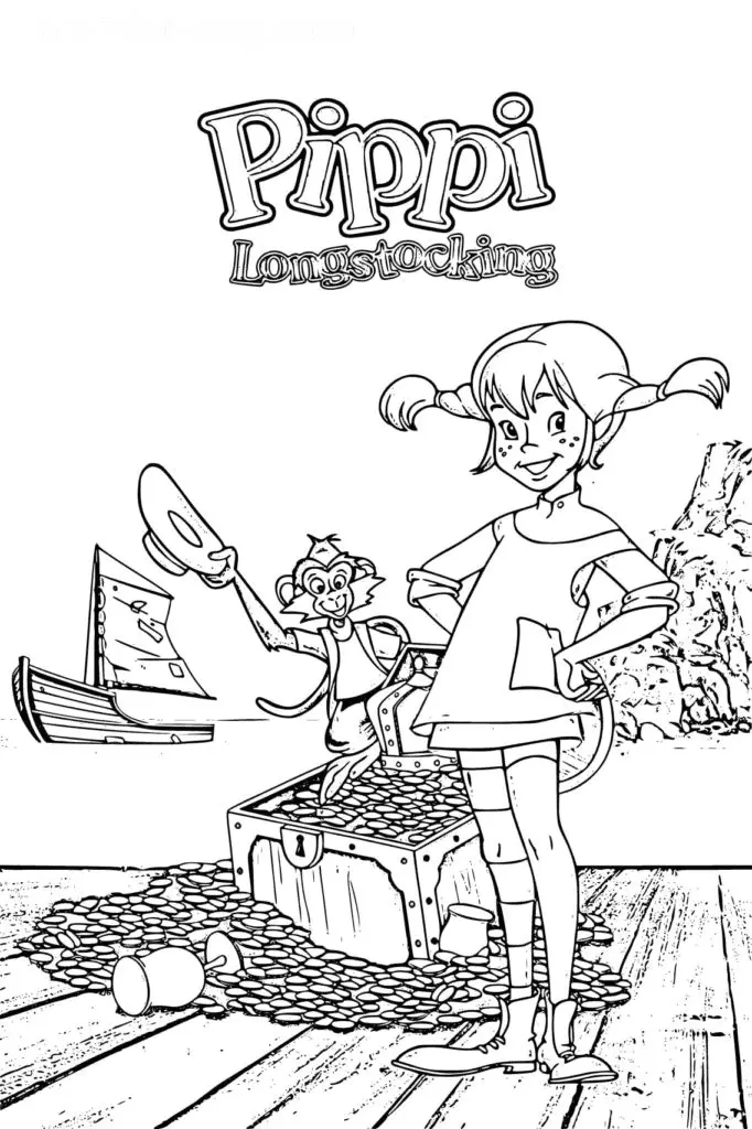 Desenhos de Pippi Longstocking Para Colorir 12