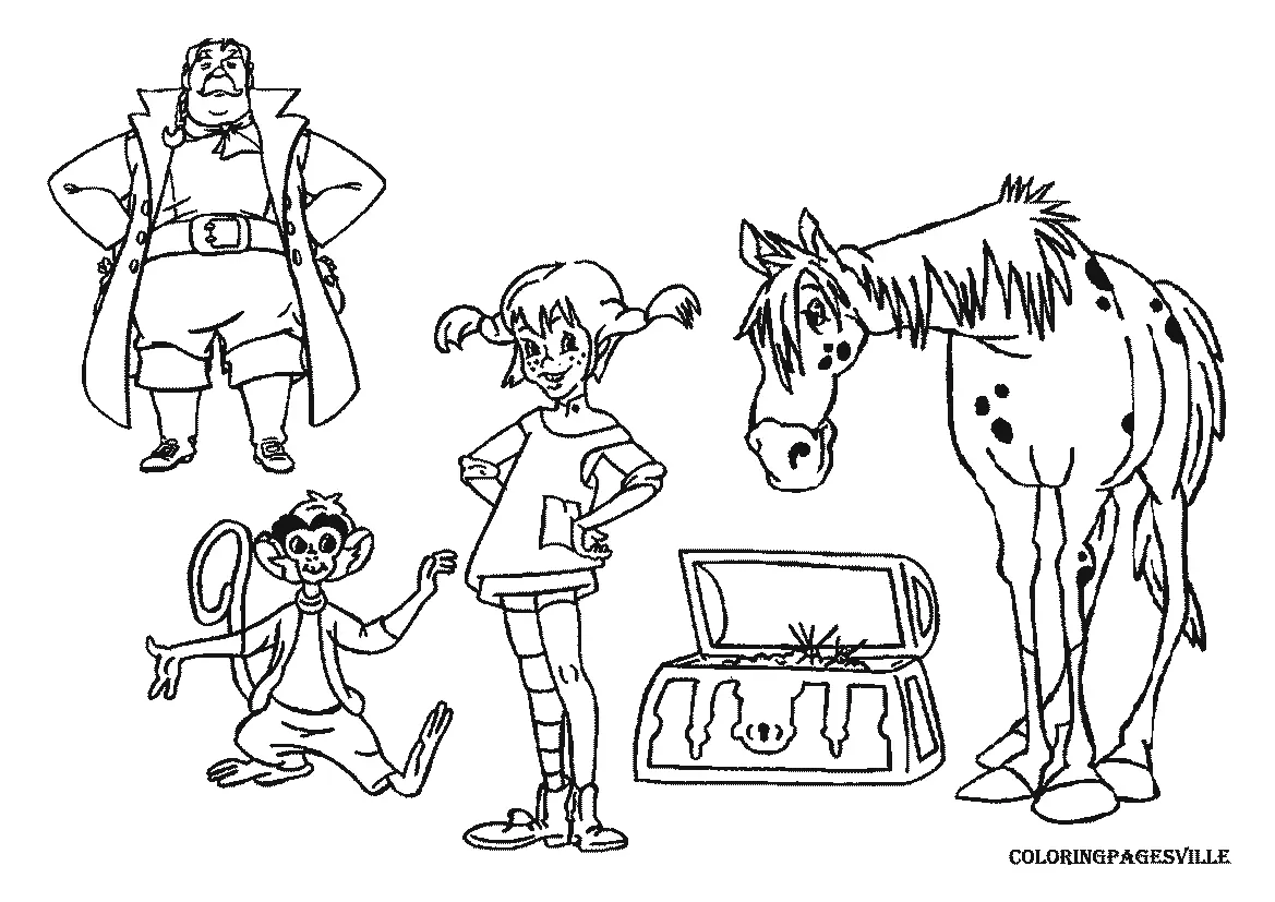 Pippi Langstrumpf Ausmalbilder 3
