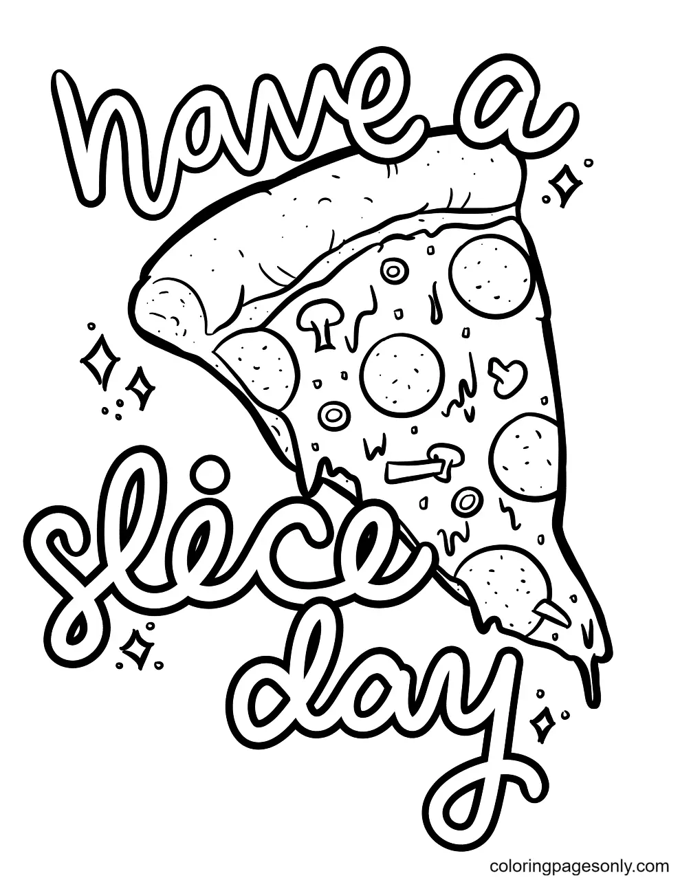 Ausmalbilder Pizza 11