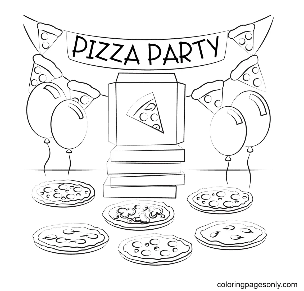Ausmalbilder Pizza 18
