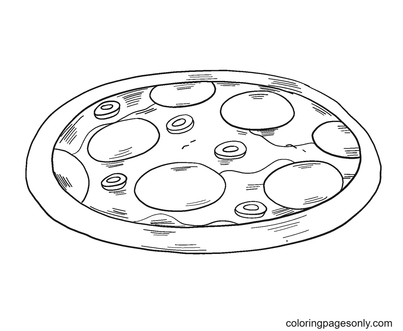 Ausmalbilder Pizza 20