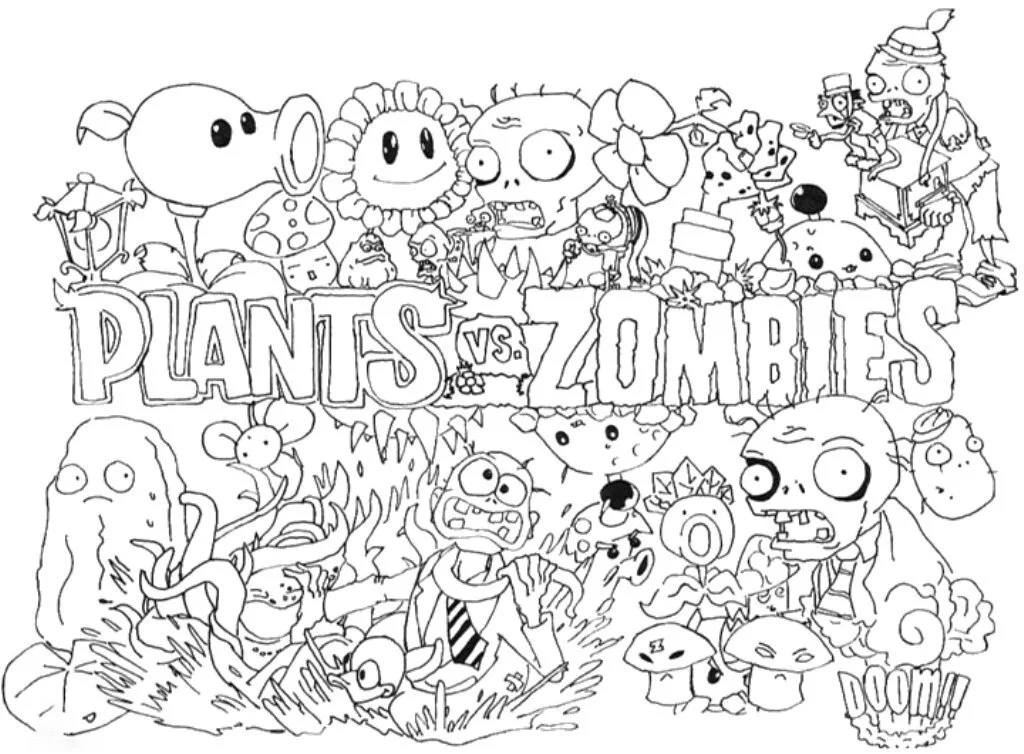 Plants vs Zombies Coloring Pages 66