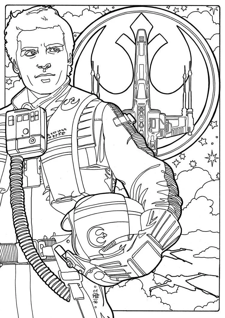 Poe Dameron Ausmalbilder 3