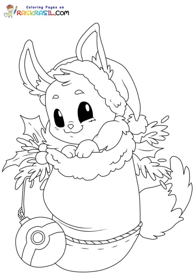 Pokemon Weihnachts-Ausmalbilder 16