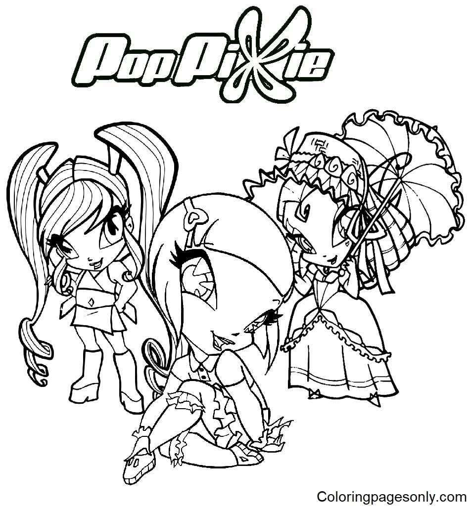 Pop Pixie Coloring Pages 1