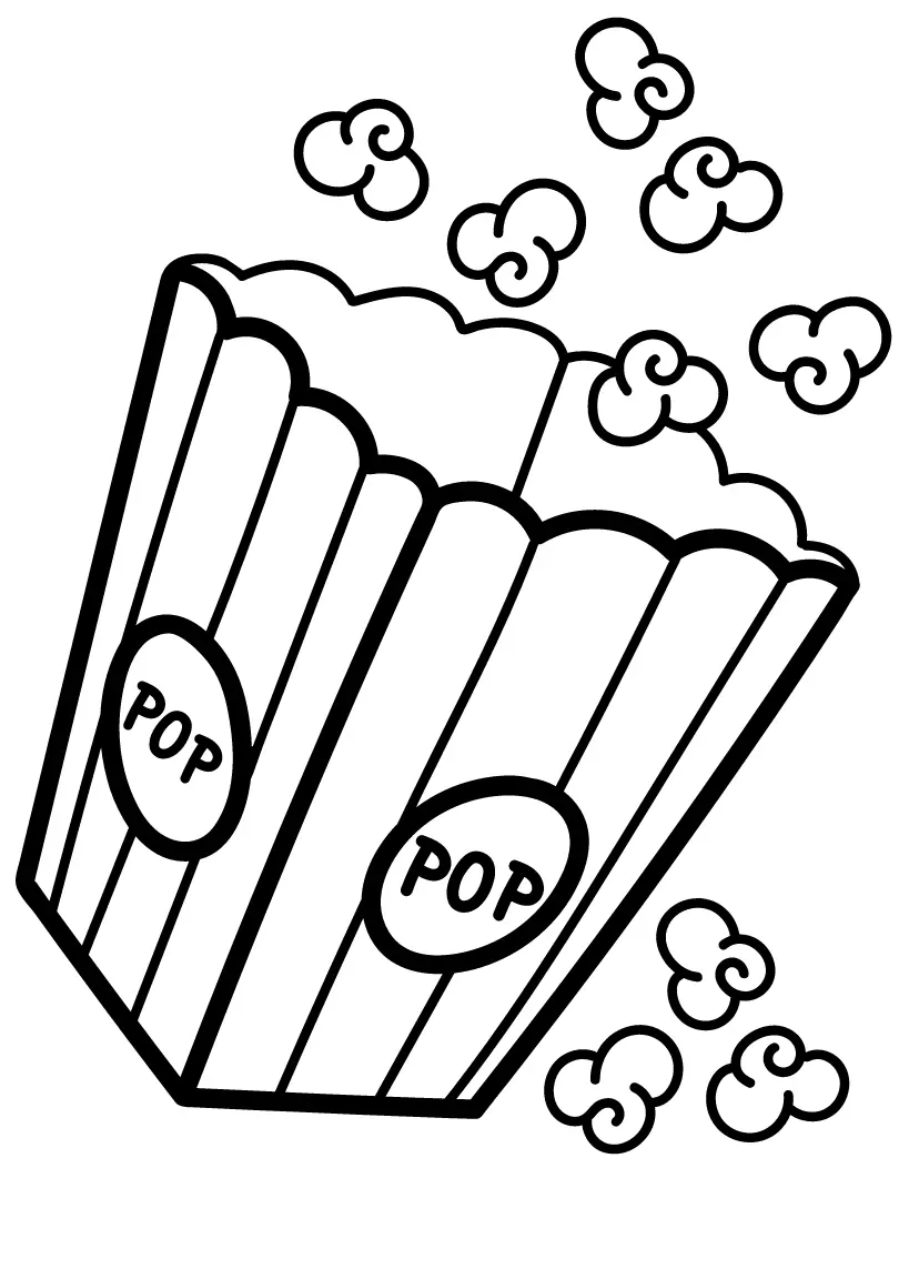 Ausmalbilder Popcorn 1