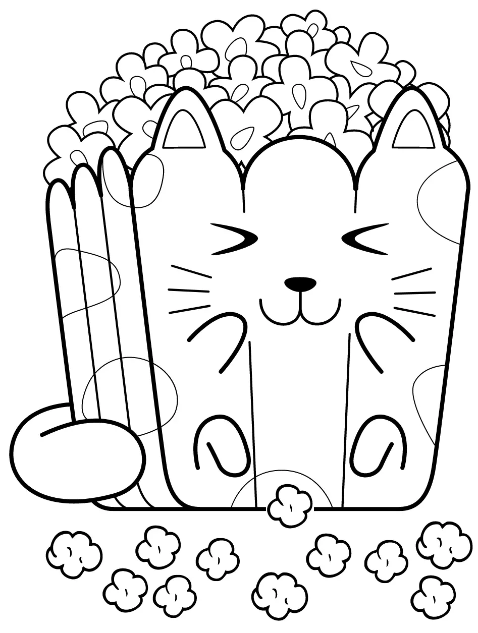 Popcorn Coloring Pages 11