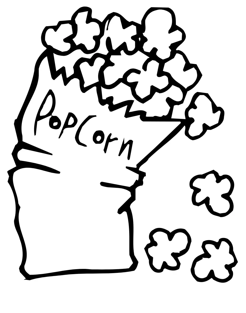 Popcorn Coloring Pages 12