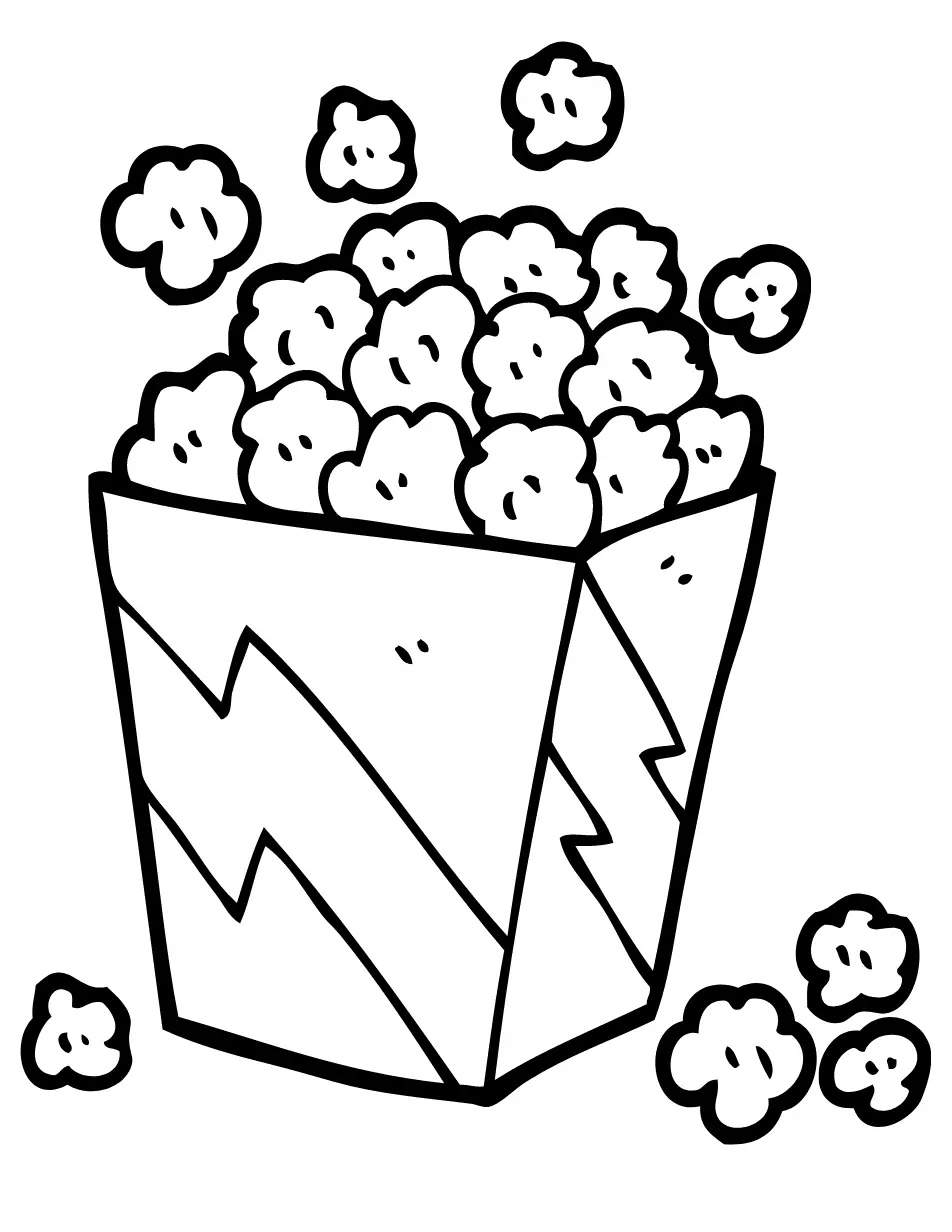 Popcorn Coloring Pages 13