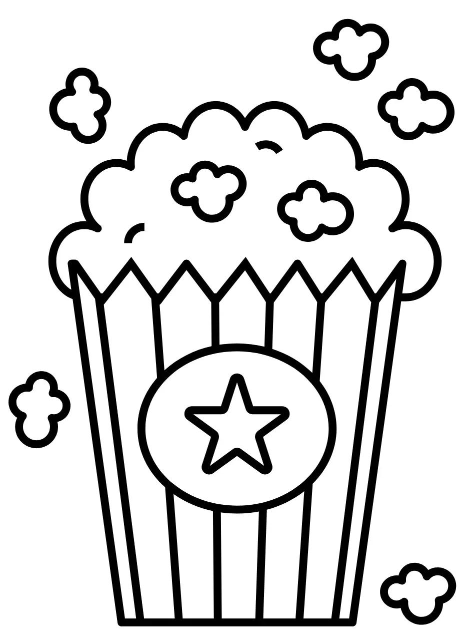 Popcorn Coloring Pages 14