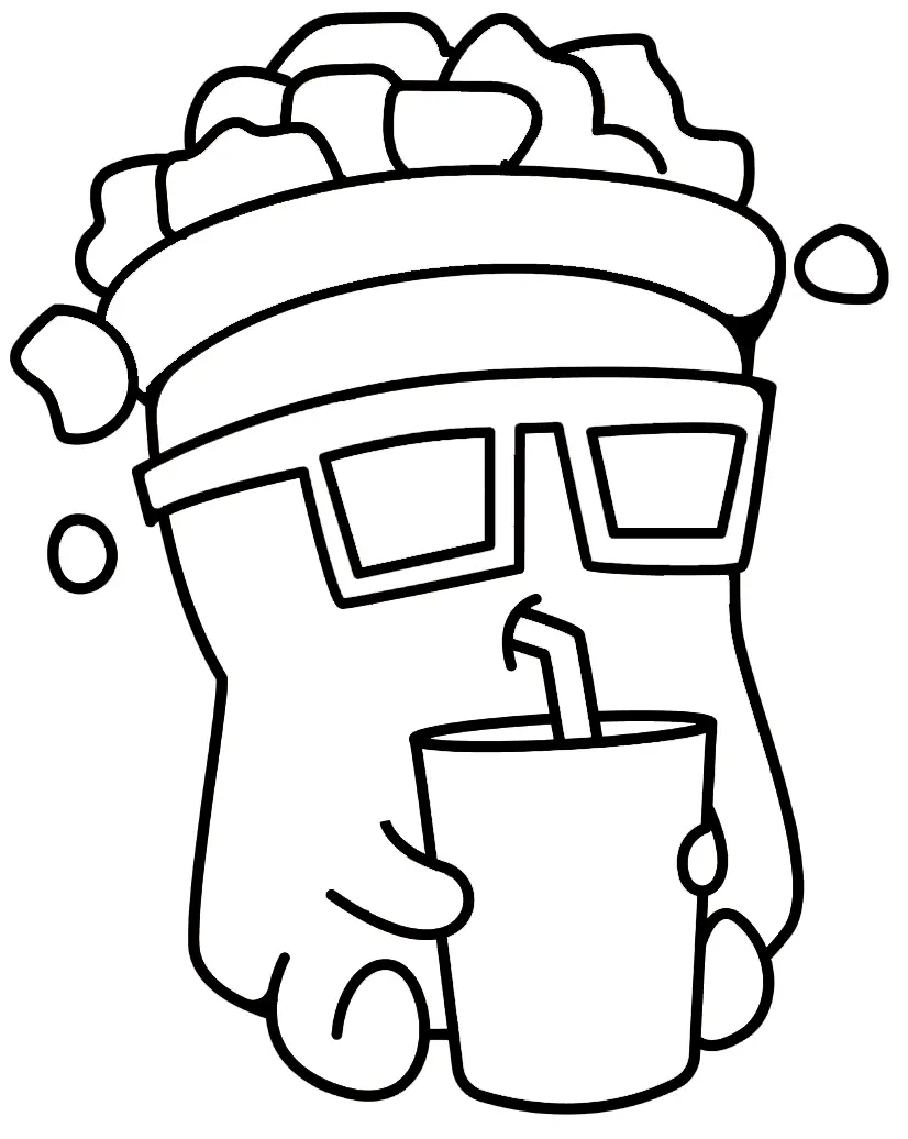 Ausmalbilder Popcorn 15