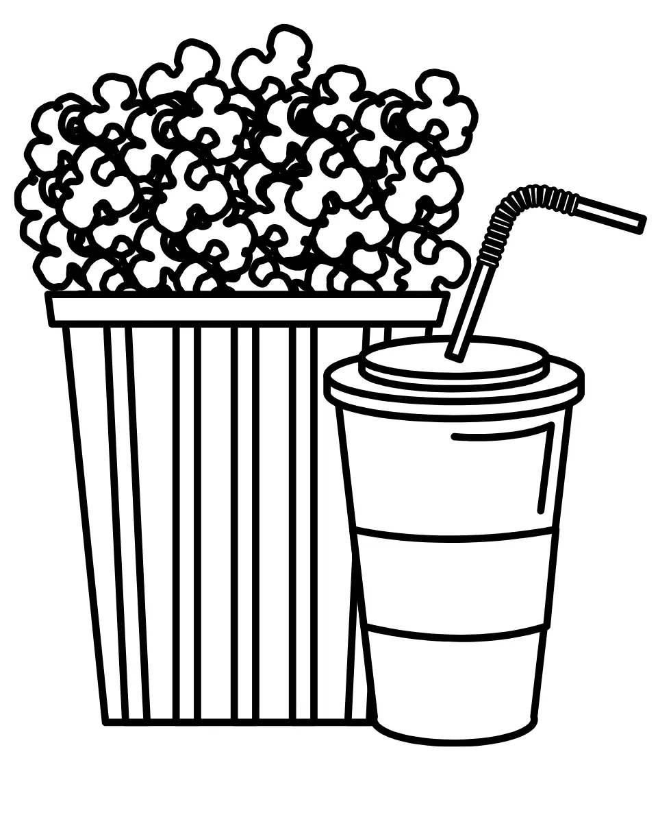 Popcorn Coloring Pages 17