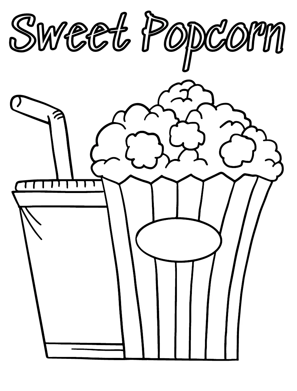 Popcorn Coloring Pages 18