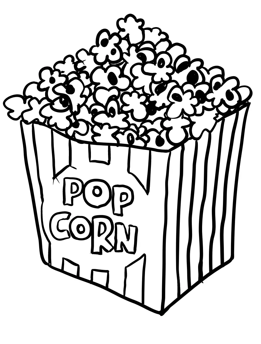 Popcorn Coloring Pages 19