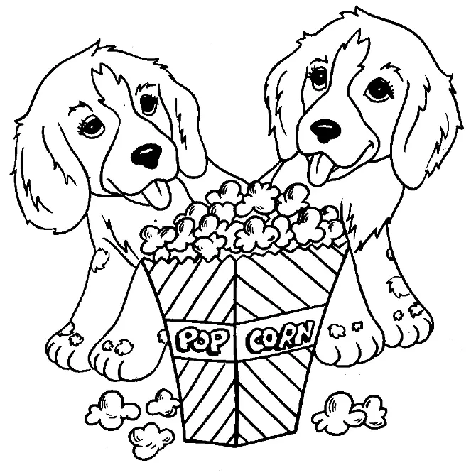 Popcorn Coloring Pages 2