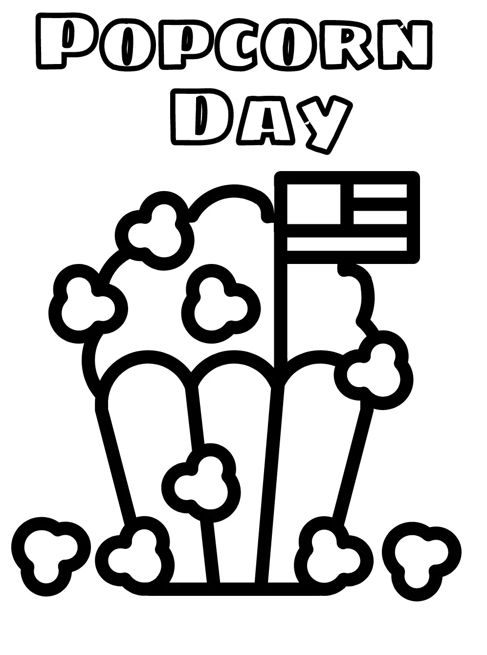 Popcorn Coloring Pages 23