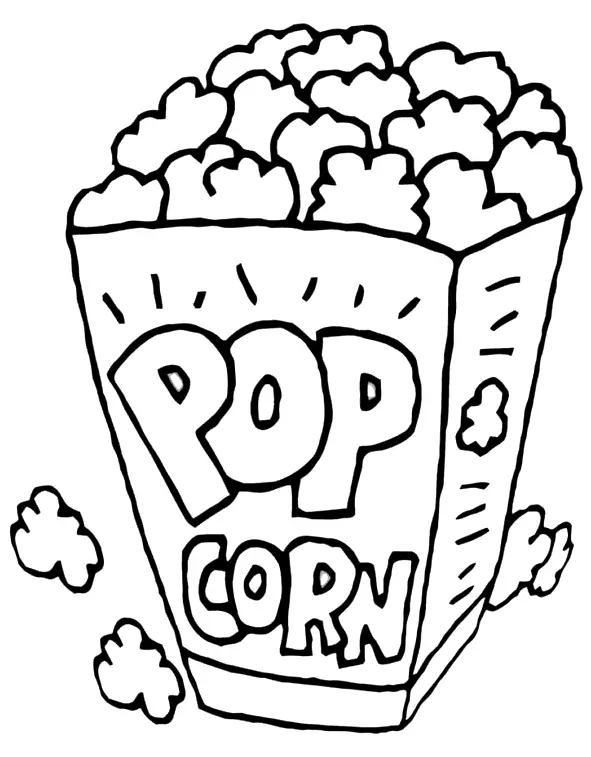 Popcorn Coloring Pages 3
