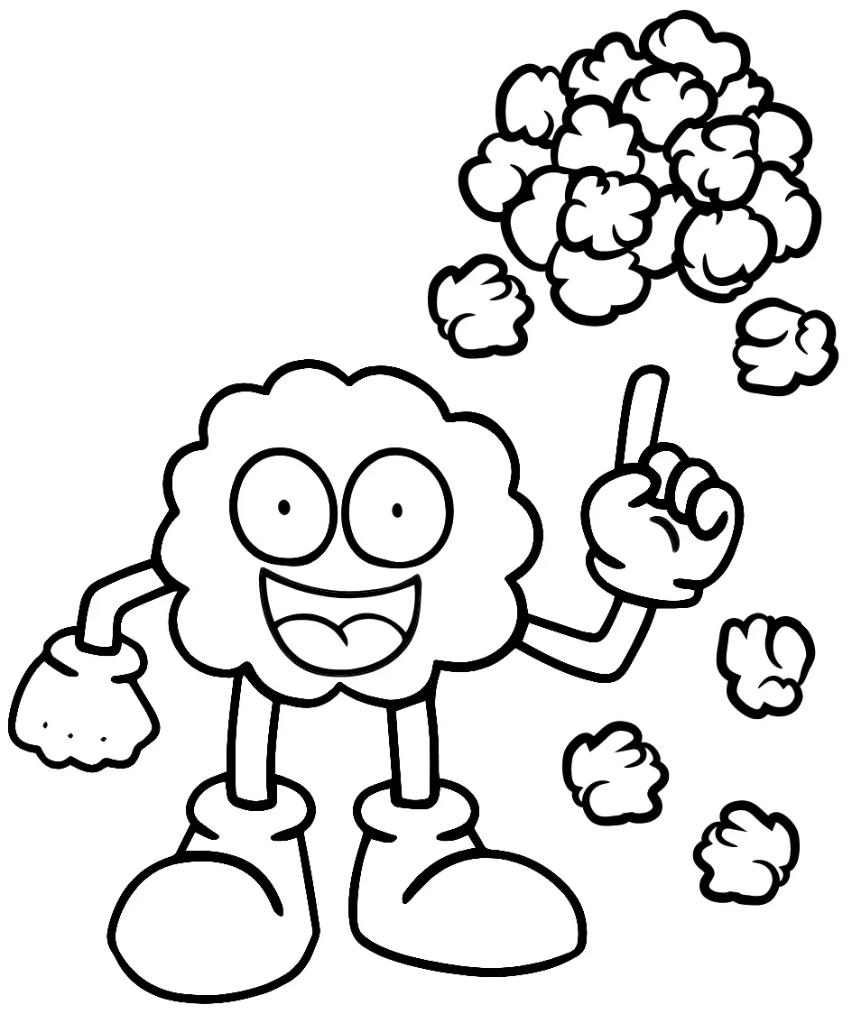 Popcorn Coloring Pages