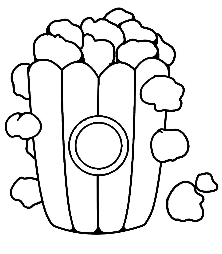 Popcorn Coloring Pages 4
