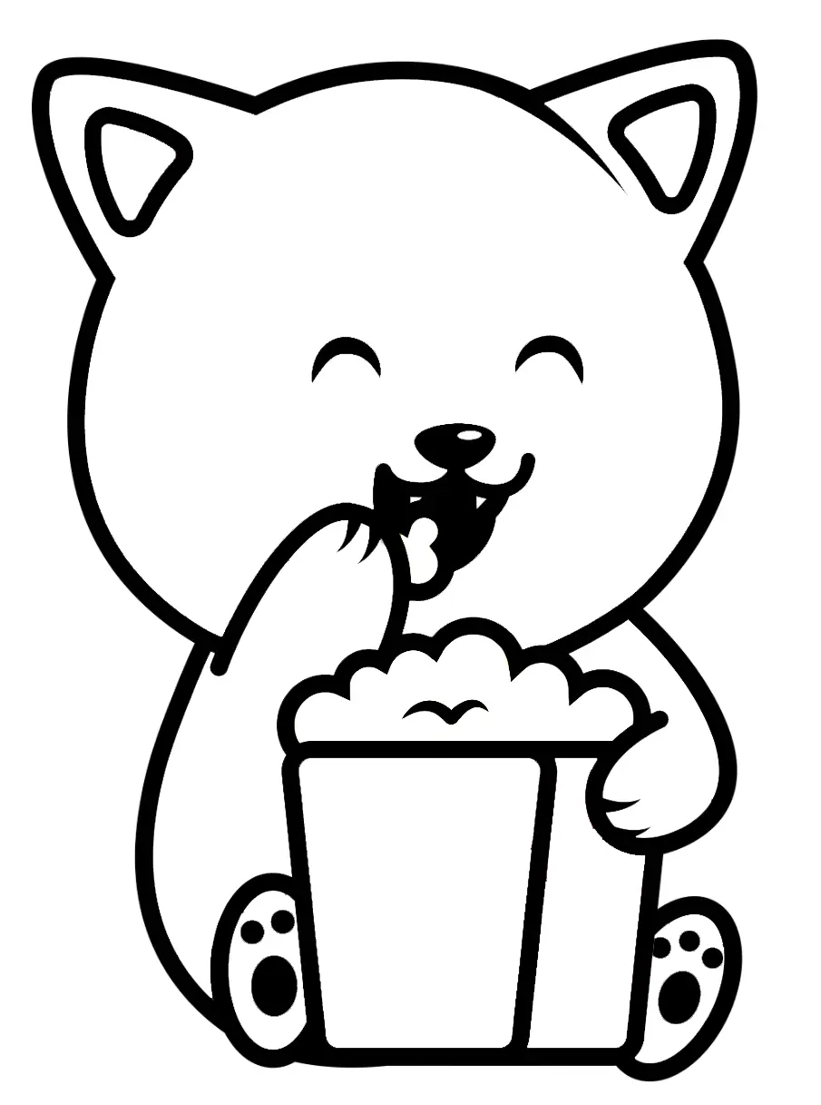 Popcorn Coloring Pages 5
