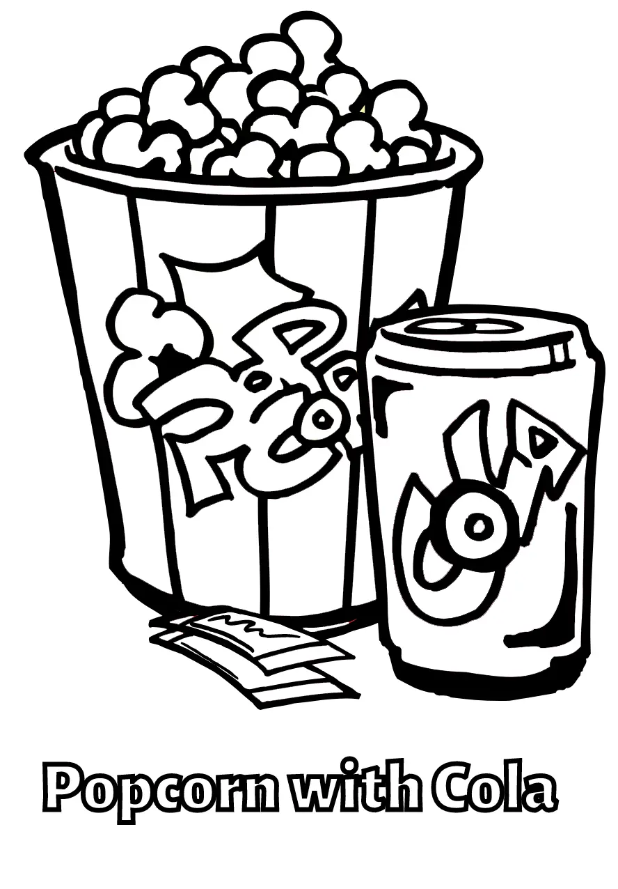Ausmalbilder Popcorn 6