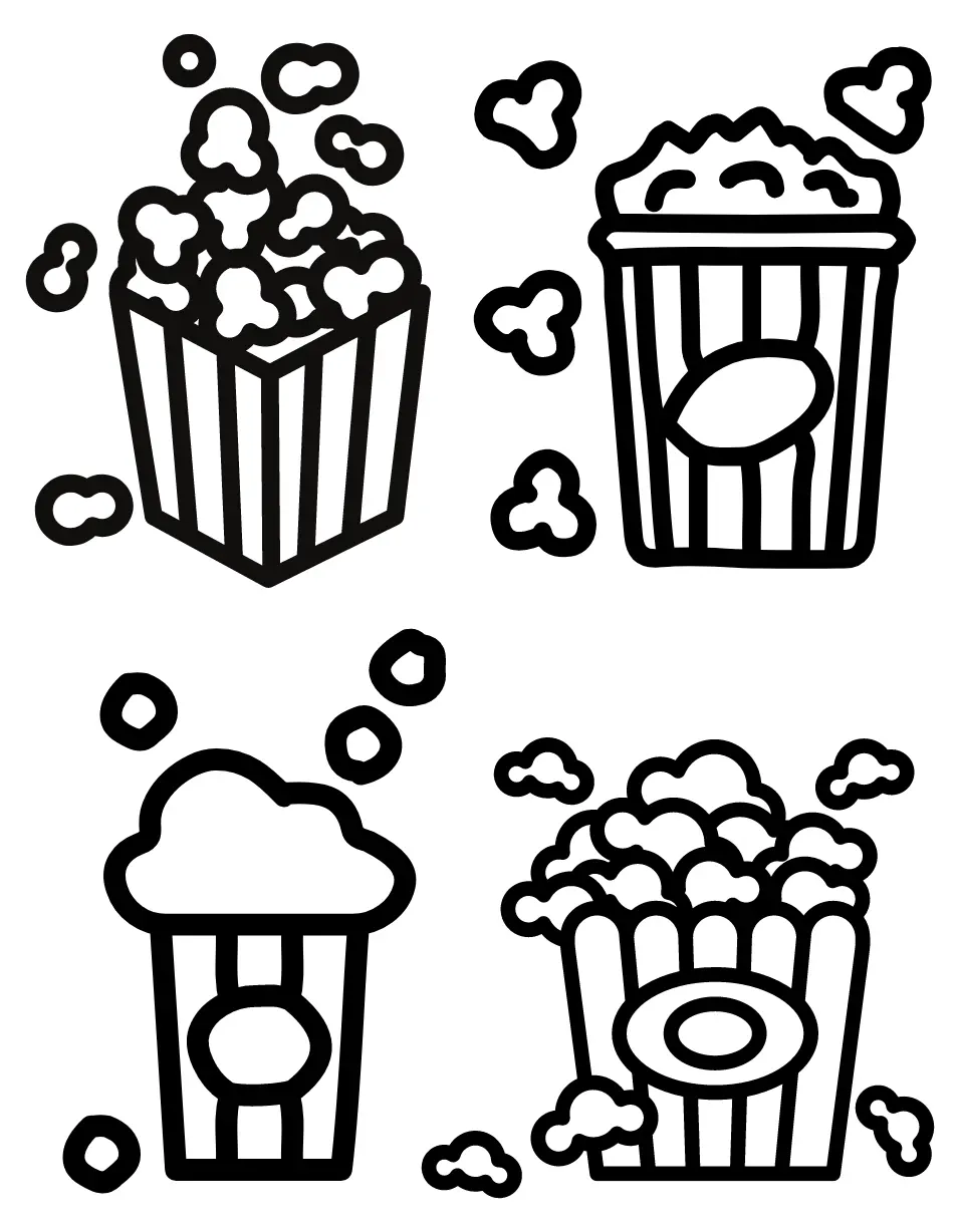 Popcorn Coloring Pages 7