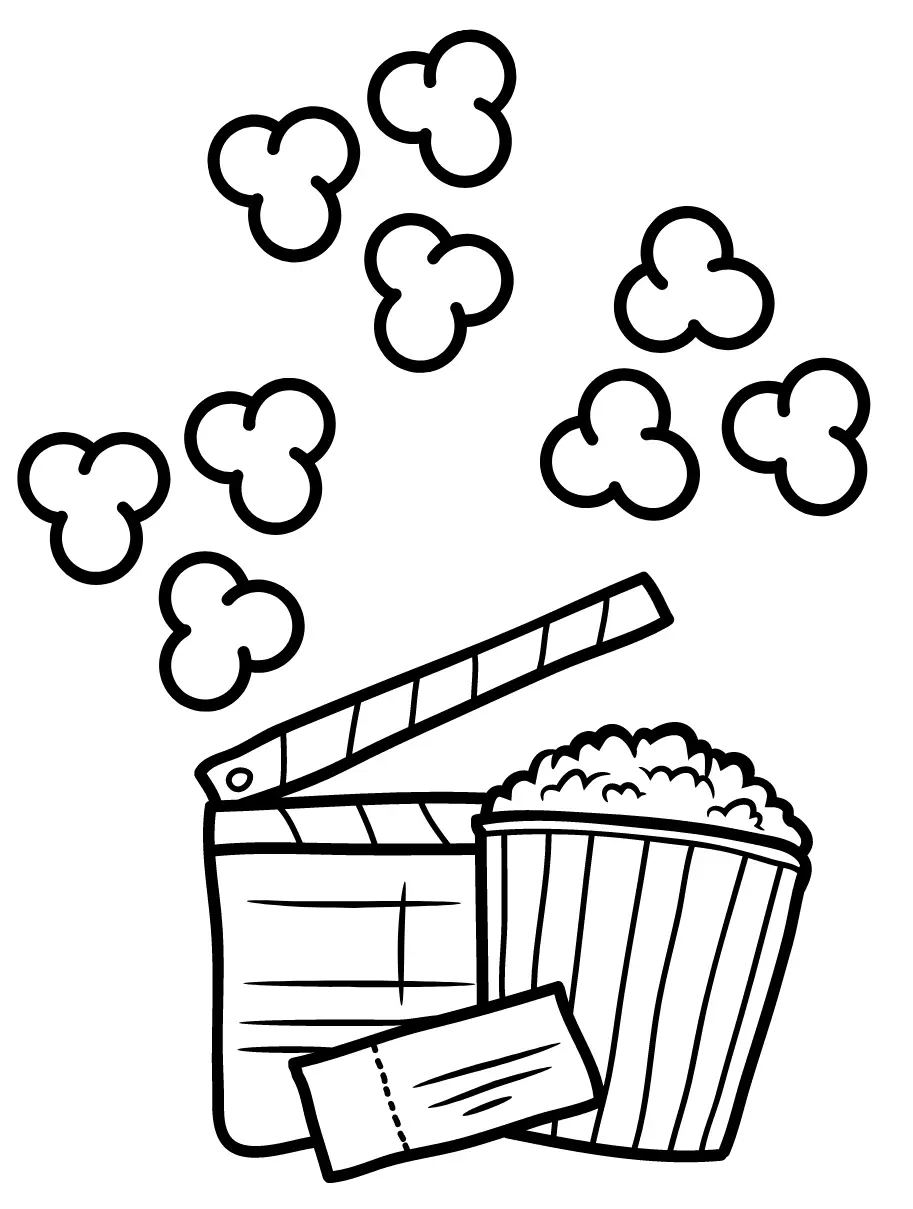 Popcorn Coloring Pages 8