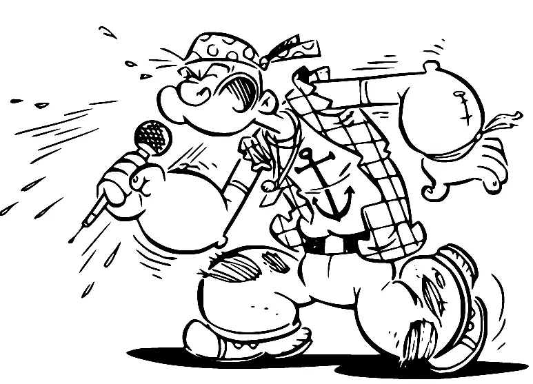 Popeye Para Colorear 26