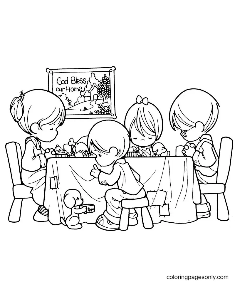 Precious Moments Love Coloring Pages