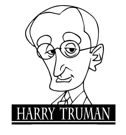 Presidente Harry S Truman Para Colorear 17