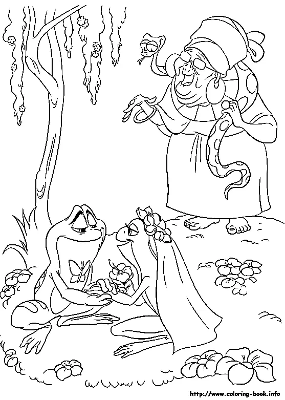 Desenhos de Princesa E O Sapo Para Colorir 4