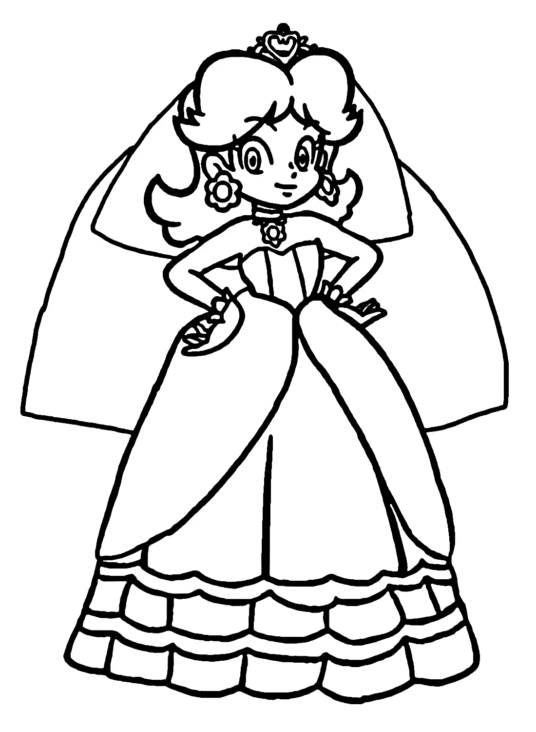 Princess Daisy Coloring Pages 11