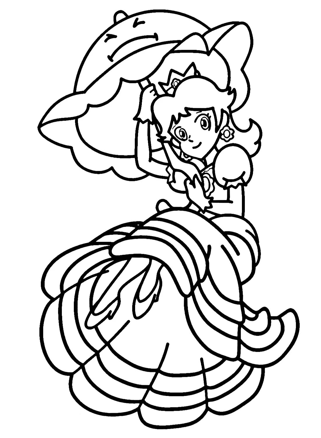 Princess Daisy Coloring Pages 18